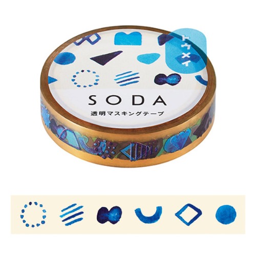 SODA 투명 마스킹 테이프 10mm - 모양