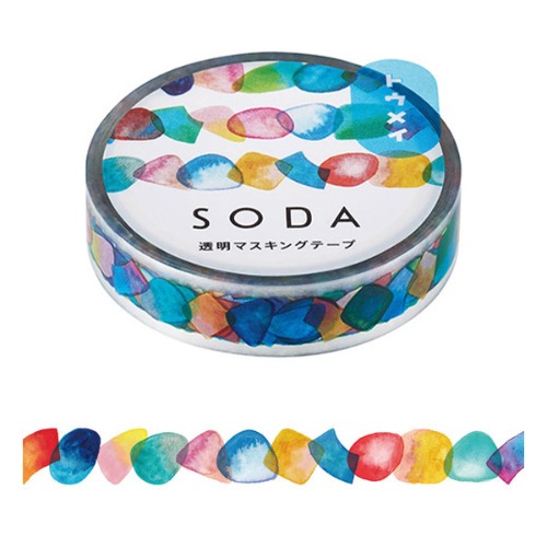 SODA 투명 마스킹 테이프 10mm - 드롭